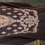 Plum Embroidered Short Kurta For Men