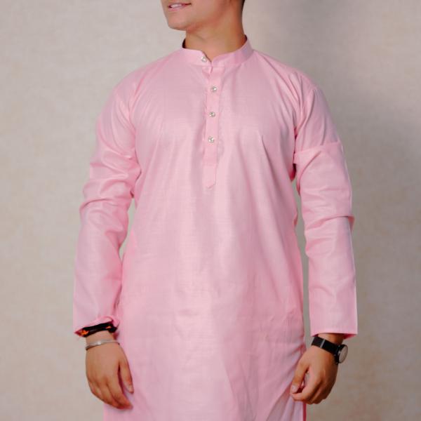 Light Pink Solid Kurta