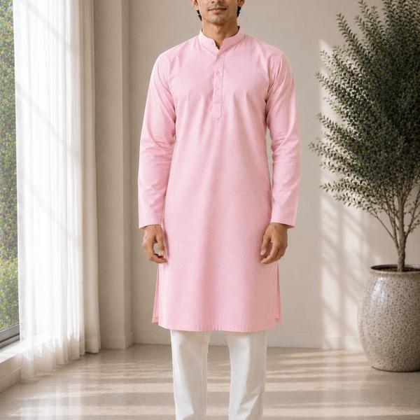 Light Pink Pastel Kurta For Men Online